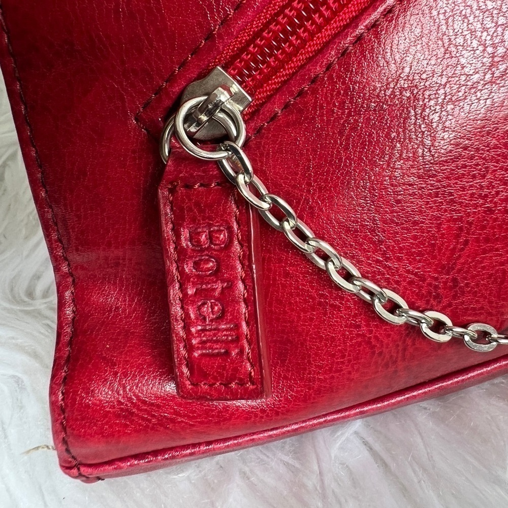 Botelli red silver hardware chain handbag - Picture 12 of 13